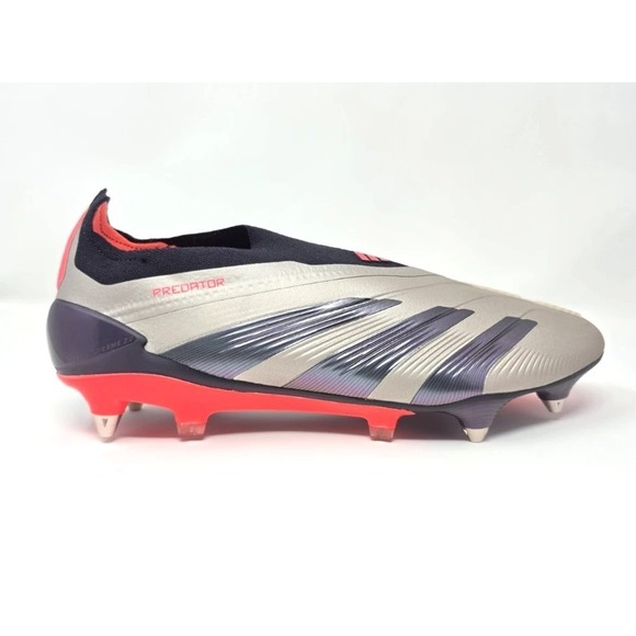 Adidas Predator Elite LL SG Silver Metallic Solar Red Soccer Cleats IF6319 Men11 main image 7